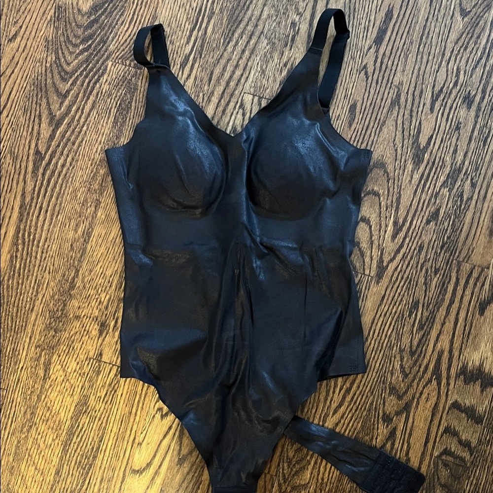 Knix Papaya Collab Black Shapewear Bodysuit
